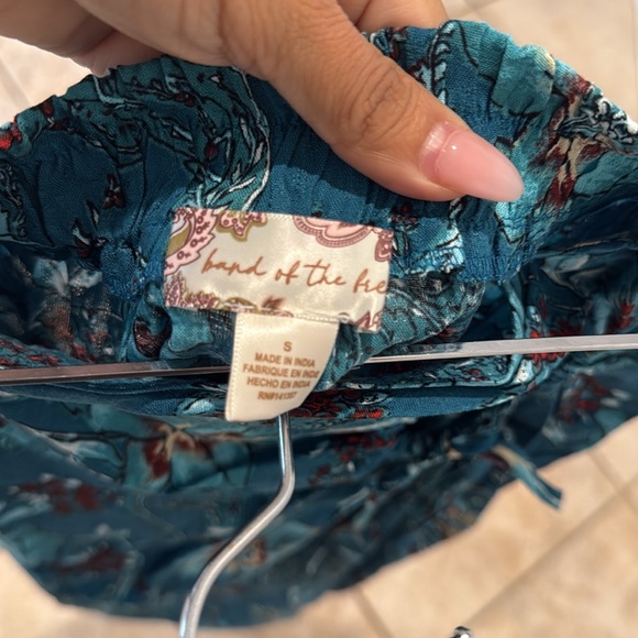 Band of the free CELENE TEAL FLORAL LAYERED MIDI SKIRT - Picture 11 of 11